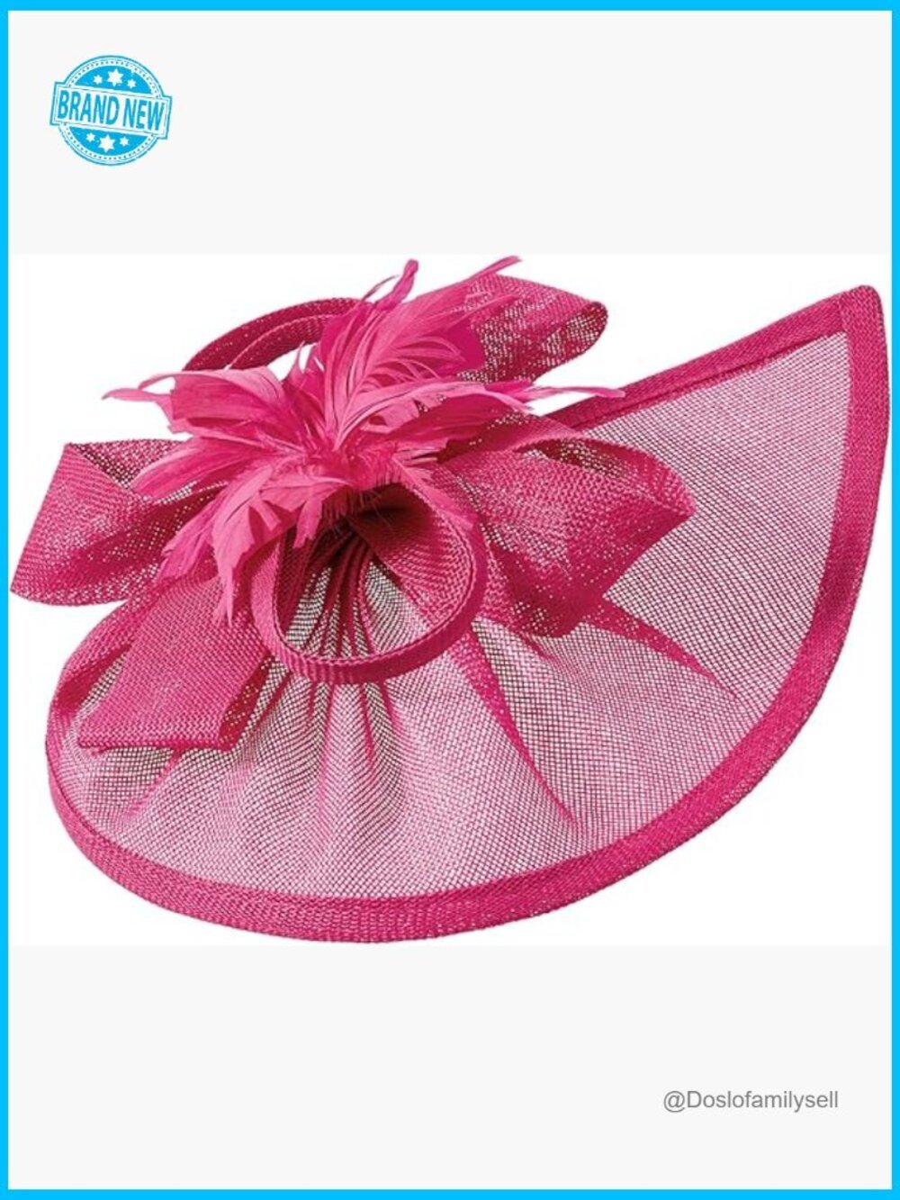 Fascinator Hat with Goose Feathers & Clip Kentucky Derby Wedding Church Cocktail